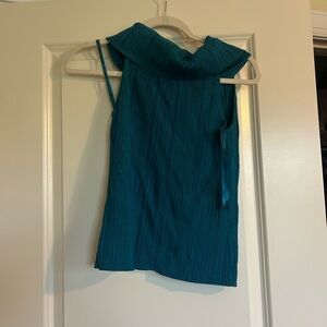 White House Black Market Turquoise Ribbed Top